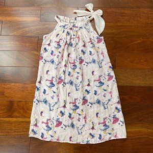 Bellambra 100% Linen Halter Dress Made In Italy Pink Multicolor Size M